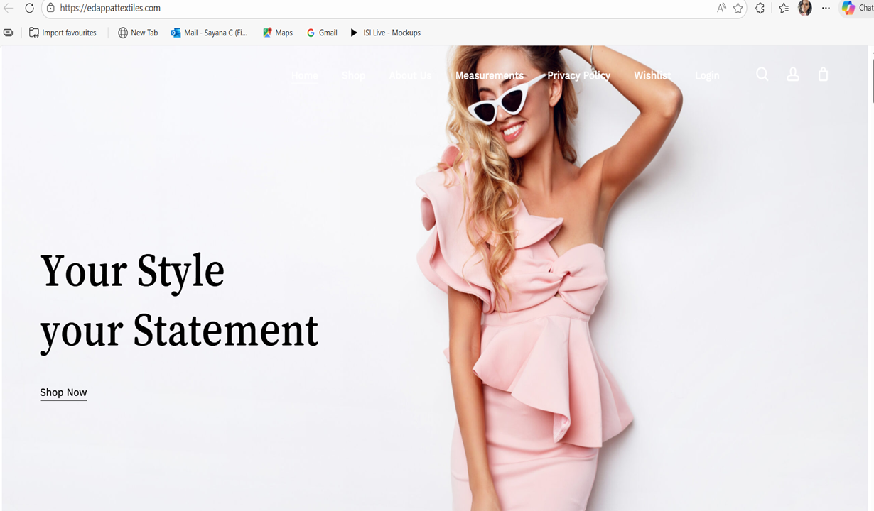 Edappat Textiles E-commerce Website