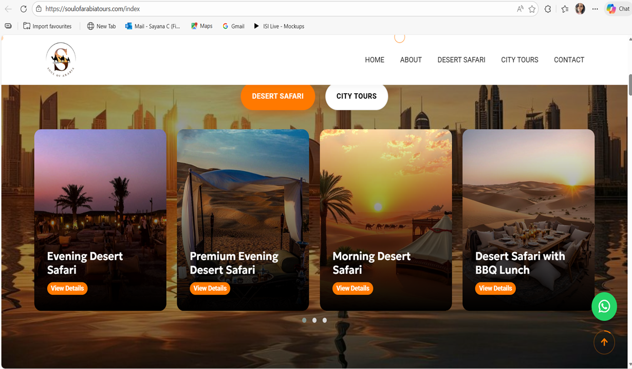 Soul of Arabia Tours Website